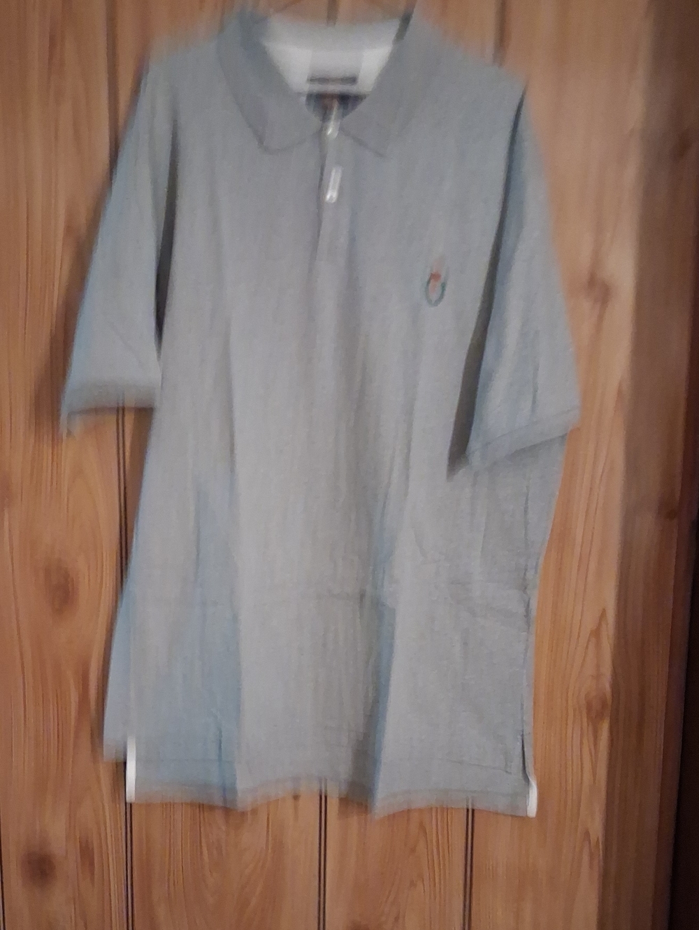 Ralph Lauren Light Gray Polo with Zip Placket